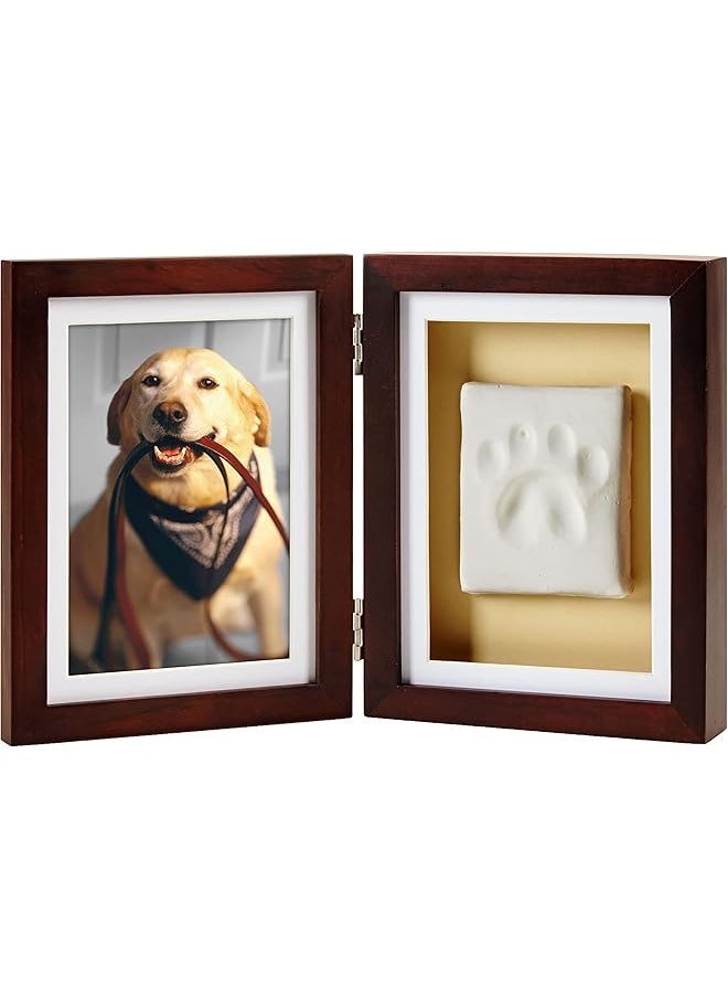 pearhead - Dog Or Cat Pawprint Tabletop Photo Frame With Clay Imprint Kit Perfect Keepsake Frame For Pet Lovers Tabletop Pet Keepsake Picture Frame Paw Print Making Kit Included 4" X 6" Photo - Image 1
