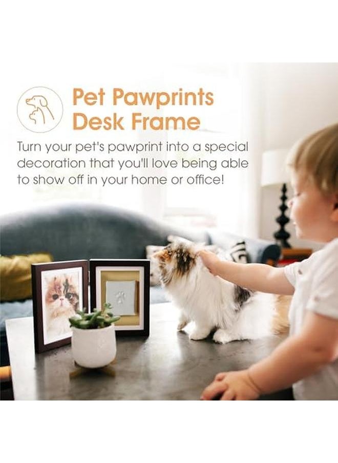 pearhead - Dog Or Cat Pawprint Tabletop Photo Frame With Clay Imprint Kit Perfect Keepsake Frame For Pet Lovers Tabletop Pet Keepsake Picture Frame Paw Print Making Kit Included 4" X 6" Photo - Image 1
