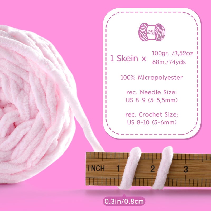 NDICANG Chunky Chenille Yarn for Crocheting, Fluffy Baby Blanket Yarn for Crochet Sweater Shawl Scarf Gloves, Super Soft Amigurumi Plush Yarn 74yards/3.5 Oz (Blackish Green) - Image 2