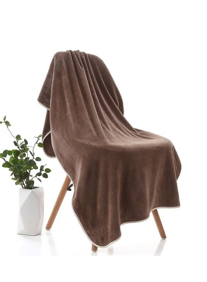 Microfiber 400g thickened lint-free strong absorbent bath towel wholesale adult household beach ﻿ - Image 1