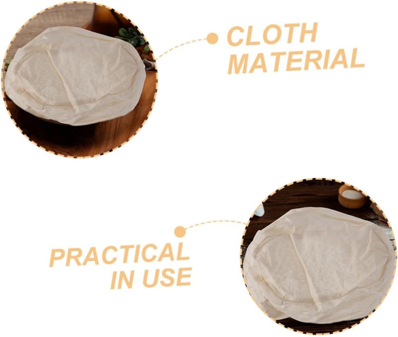 3pcs Bread Banneton Cloth Covers Set 21x15x8cm, 25x15x8cm, 28x15x8cm Cotton Liners for Sourdough Proofing Baskets, Baking Tool for Bread Fermentation and Dough Rising - Image 5
