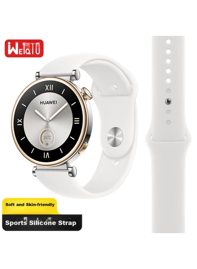 Wei Qiantu Weiqianto مناسب لسوار ساعة Huawei Gt4/Gt5/Pro، سوار ساعة سيليكون رياضي للنساء مقاس 41 ملم، عصري للنساء، دوبامين، أنيق | واجهة 18 ملم - Image 1