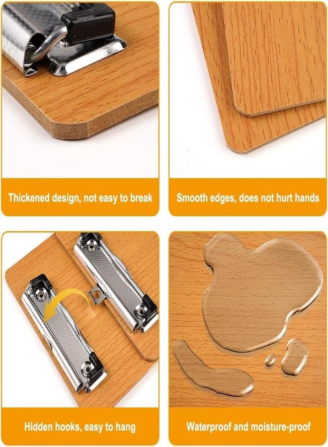 DEAL NUT A5 Mini Clipboard, Clipboard Writing Pad, Small Wooden Hardboard Notepads, A5 Wooden Clip Board, Durable Mini Writing Pad for Restaurant, Office, Classroom Supplies (Pack of 3) - Image 5