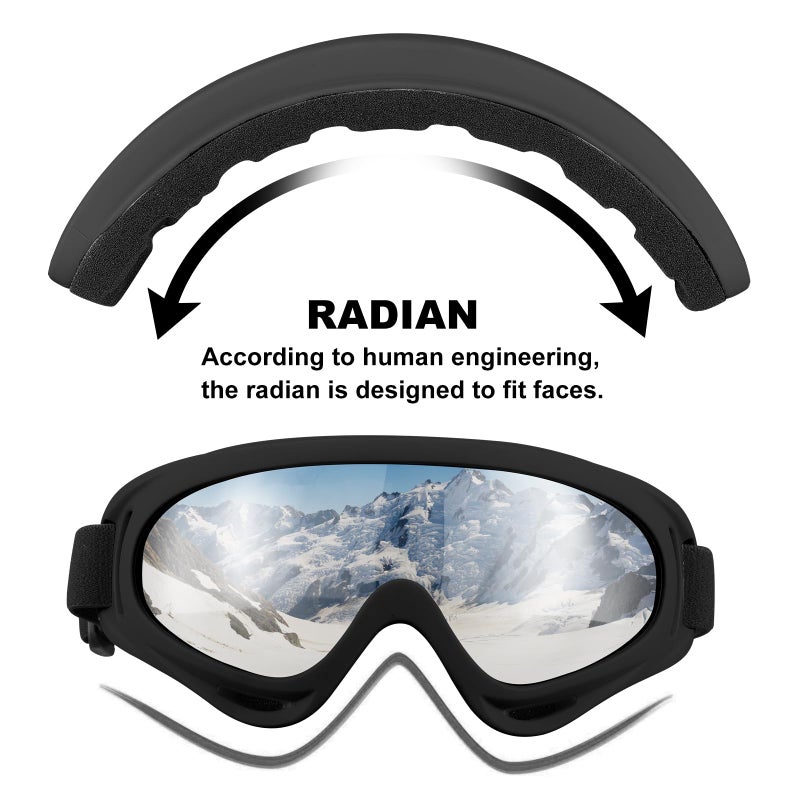 SixYard Ski Goggles, Motorcycle Goggles, 3 Pack Snowboard Snow Goggles for Men Women Adult Youth (Style 8) - Image 2