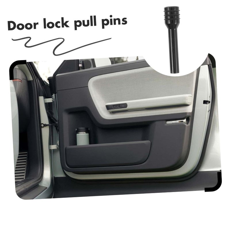2Pcs Aluminum Car Door Lock Pull Pin Decorative Knob Easy Install Vehicle Parts - Image 4