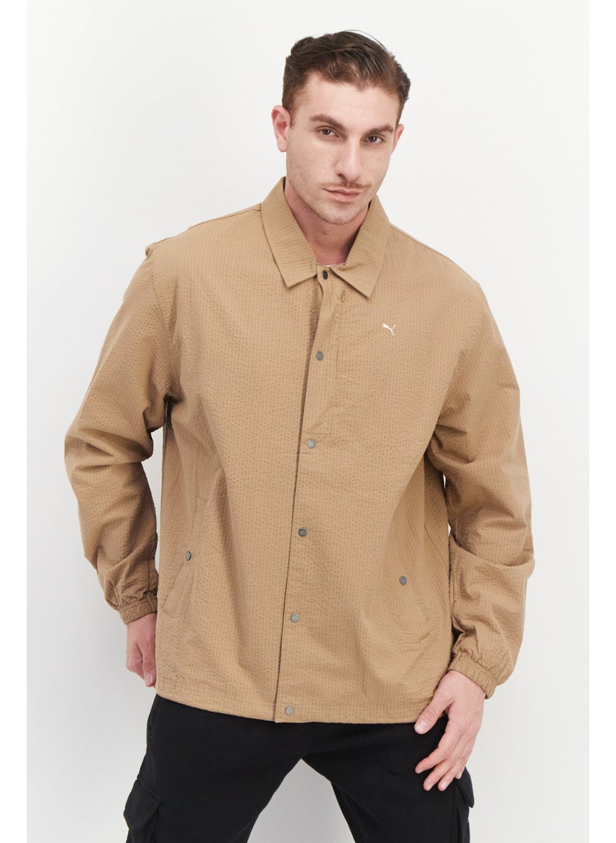 Puma x Select Men Sportswear Fit Long Sleeve Outdoor Jacket, Light Brown  - Image 1
