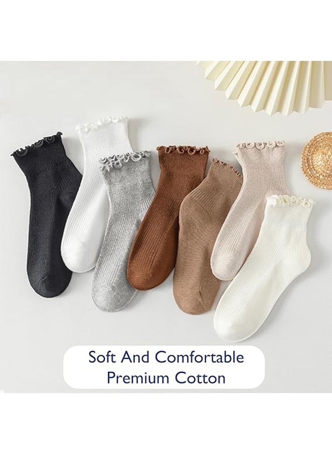 6 أزواج من الجوارب المزخرفة للنساء، جوارب مزخرفة لطيفة، جوارب بتصميم مزخرف، جوارب كاحل أنيقة وعادية تنفسية من القطن الناعم والمرن للنساء، مثالية لأي مناسبة، تبقى جافة ومنعشة ومريحة للغاية. - Image 4