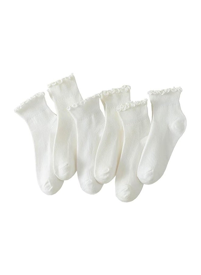 6 أزواج من الجوارب المزخرفة للنساء، جوارب مزخرفة لطيفة، جوارب بتصميم مزخرف، جوارب كاحل أنيقة وعادية تنفسية من القطن الناعم والمرن للنساء، مثالية لأي مناسبة، تبقى جافة ومنعشة ومريحة للغاية. - Image 1