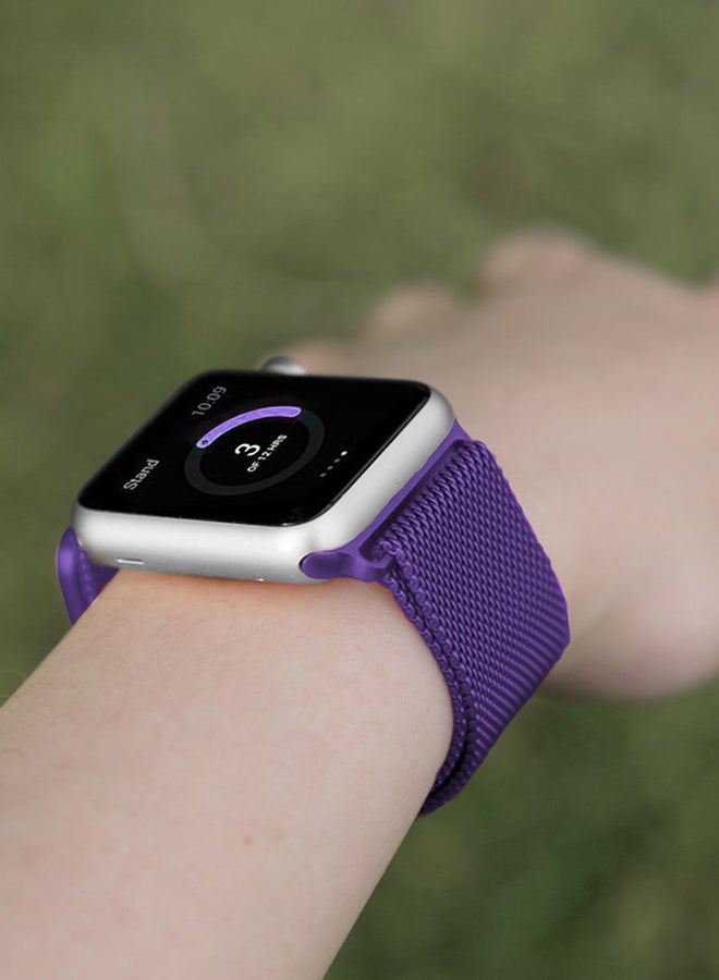 ترامكس سوار بديل لساعة أبل سلسلة 1/2/3 42 مم أرجواني - Image 5