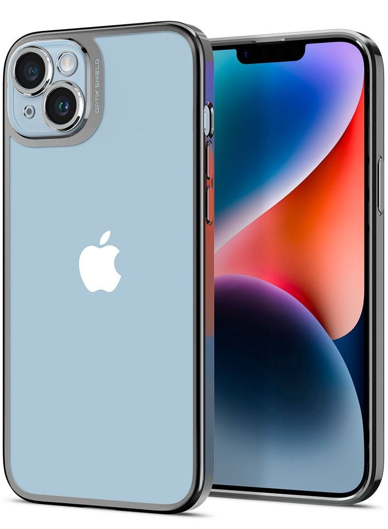 Spigen Optik Crystal for iPhone 14 case cover - Chrome Gray - Image 1