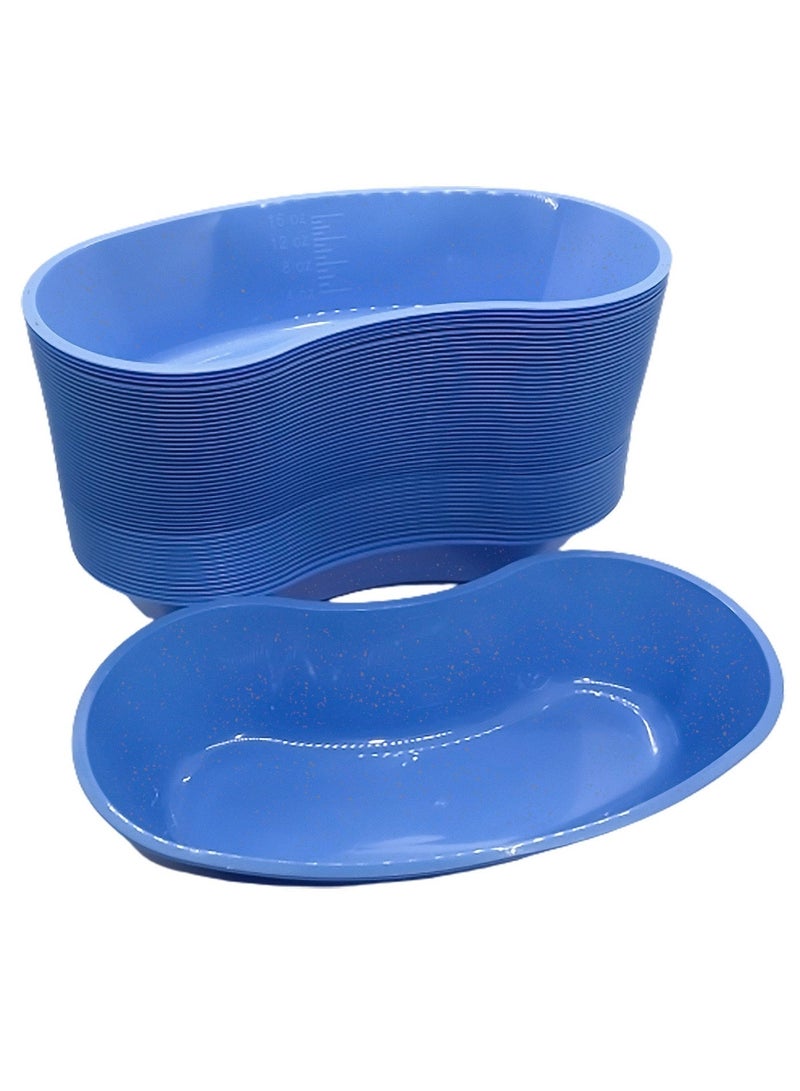 Protect Kidney Tray Graduated 700 ml Kidney Shaped Plastic Emesis Basins Blue - Image 2