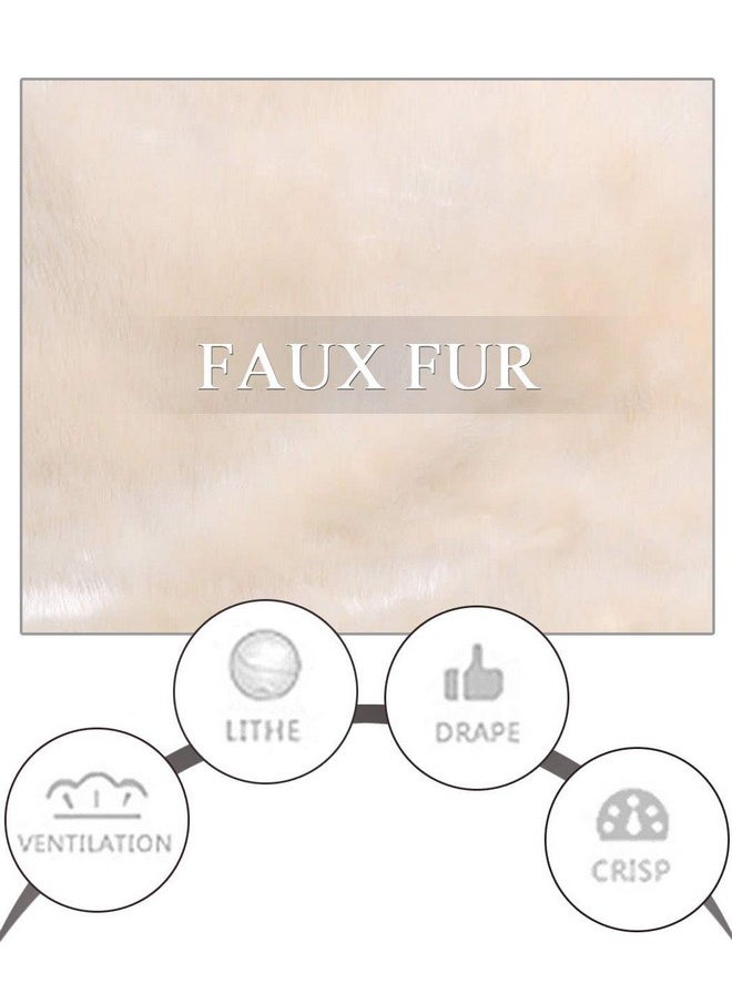 Aukmla - Faux Fur Shawl Wedding Fur Wraps And Shawls Bridal Fur Stole Winter Cape Shrug For Brides And Bridesmaids (Beige) - Image 1