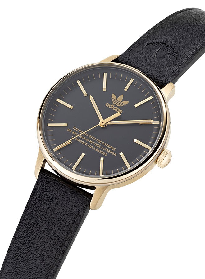 Adidas ساعة يد جلدية دائرية الشكل للنساء من AOSY22574 - 35 مم - Image 4