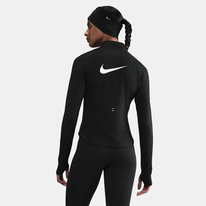 Nike Black Women's Tempo Swoosh Dri-FIT 1/2-Zip Running Top for Women | Best Price UAE