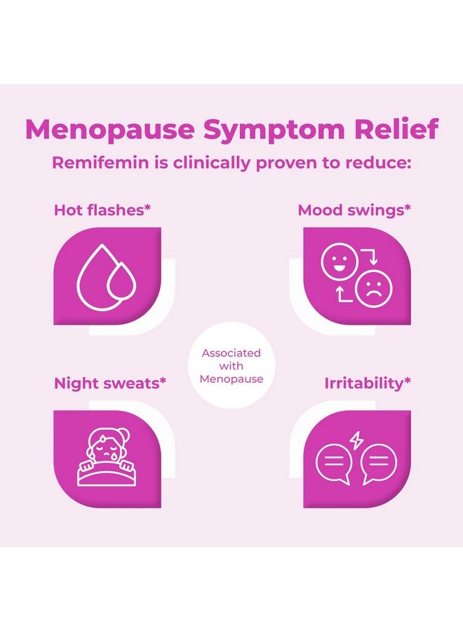 Remifemin Menopause Symptoms Relief - Clinically Proven Ingredients - Menopause Supplements - Black Cohosh - Estrogen-Free - Made in Germany - 60 Tablets - Image 4