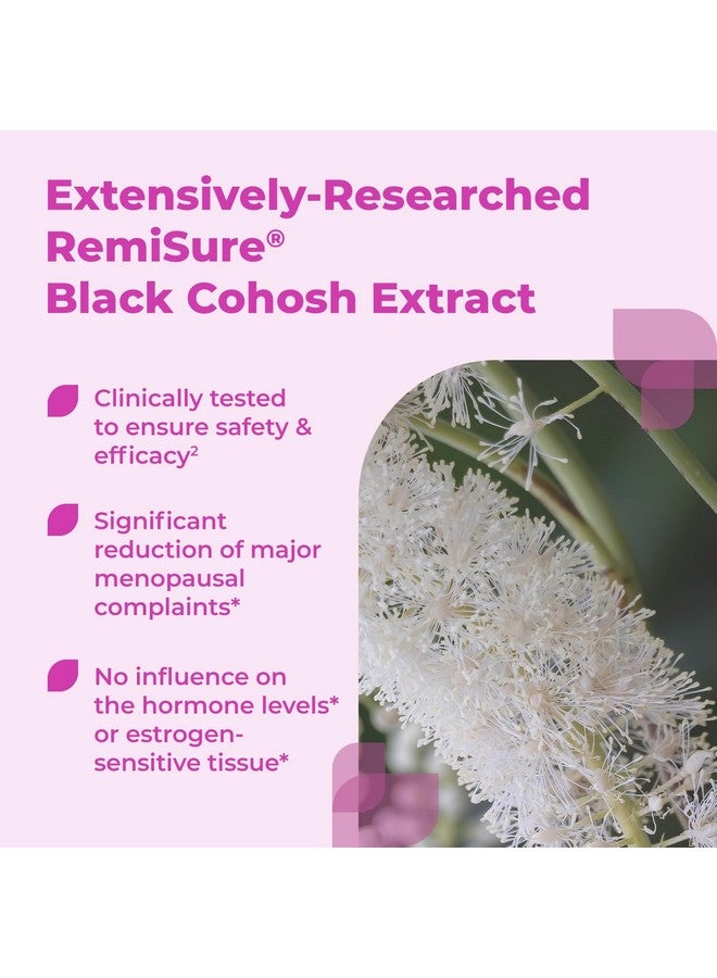 Remifemin Menopause Symptoms Relief - Clinically Proven Ingredients - Menopause Supplements - Black Cohosh - Estrogen-Free - Made in Germany - 60 Tablets - Image 3