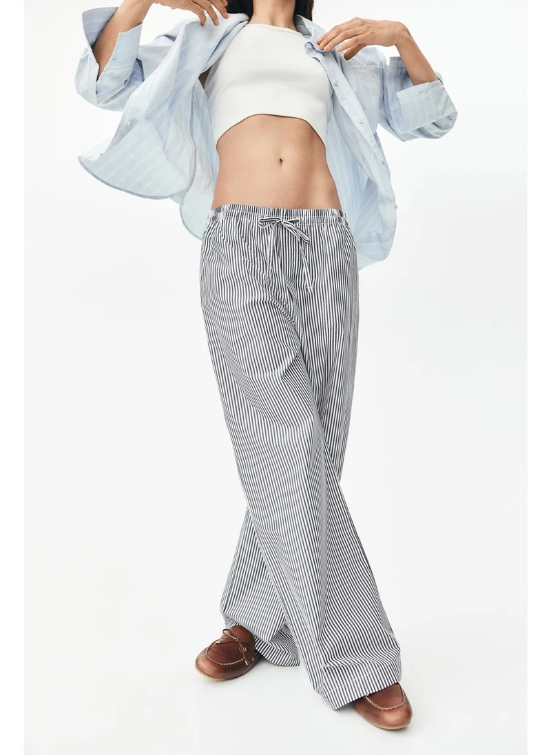اتش اند ام Cotton drawstring trousers
