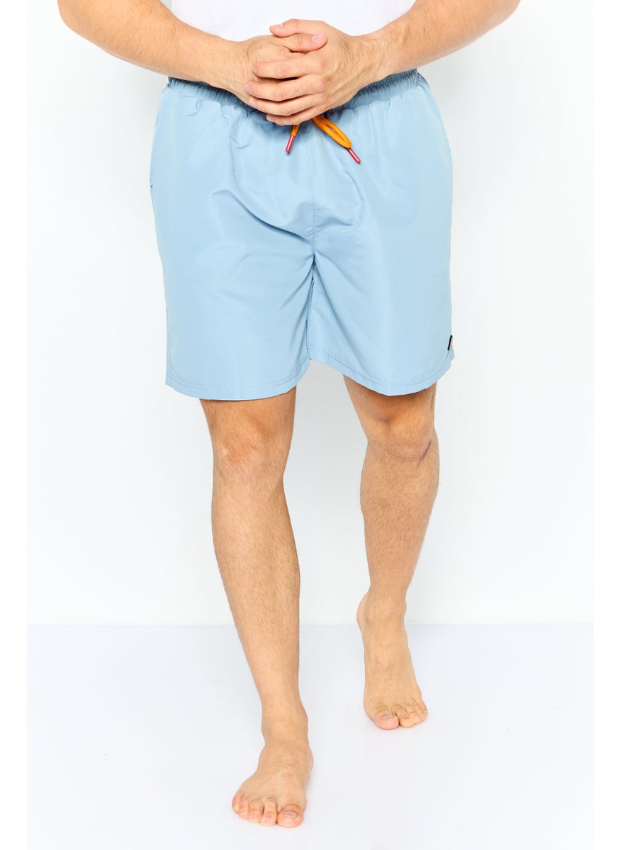 Ellesse Men Brand Logo Board Shorts, Slate Blue  - Image 1