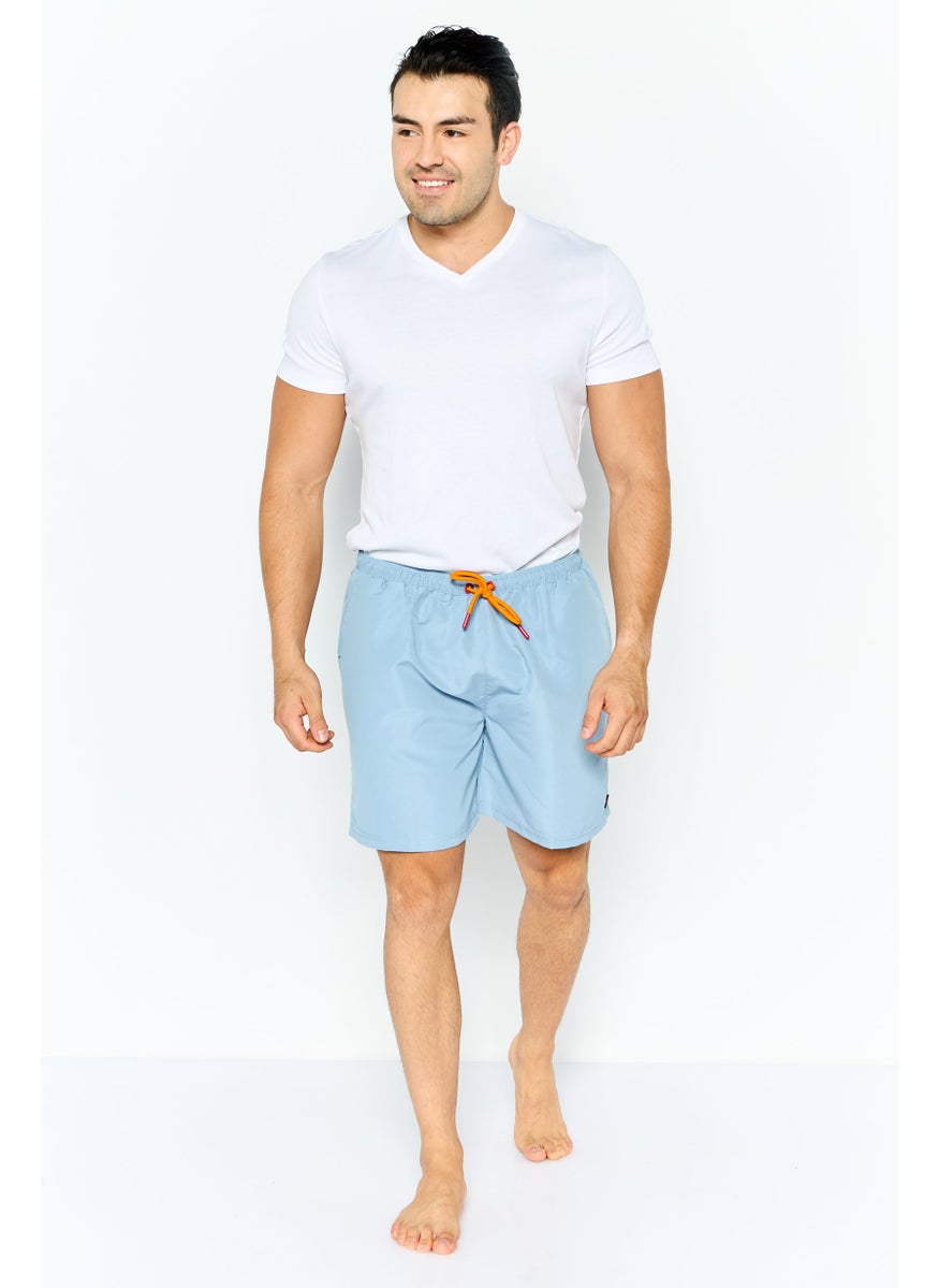 Ellesse Men Brand Logo Board Shorts, Slate Blue  - Image 2