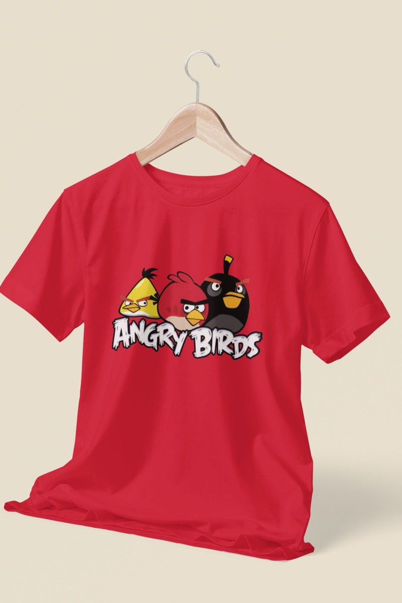 ZOOM تي شيرت شخصيات كرتونية ملونة من أنغري بيردز للأطفال