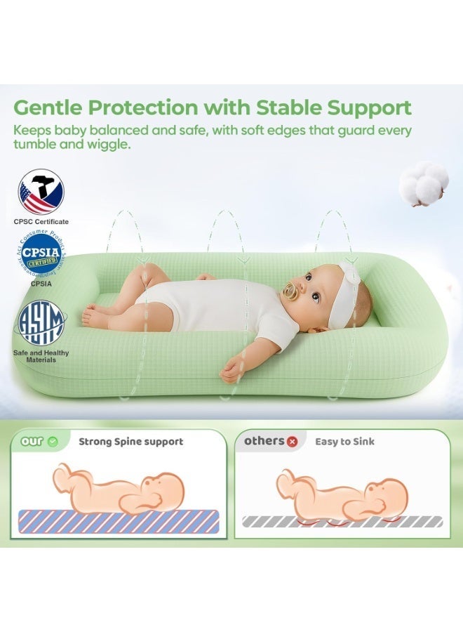 Bukela Newborn Baby Lounger Breathable Detachable Sleeping Cushion Bed Multifunctional Pods Portable Crib for Bedroom or Travel Infants Lounger - Image 2