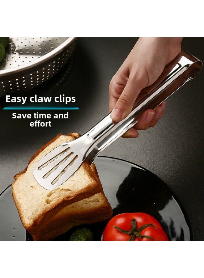 Food Clip 304 Stainless Steel Barbecue Steak Special Barbecue Bread Food Clip Household Kitchen Anti-scalding Clip-Color:Stainless Steel Food Clip [large Size] 304 Stainless Steel - Image 3