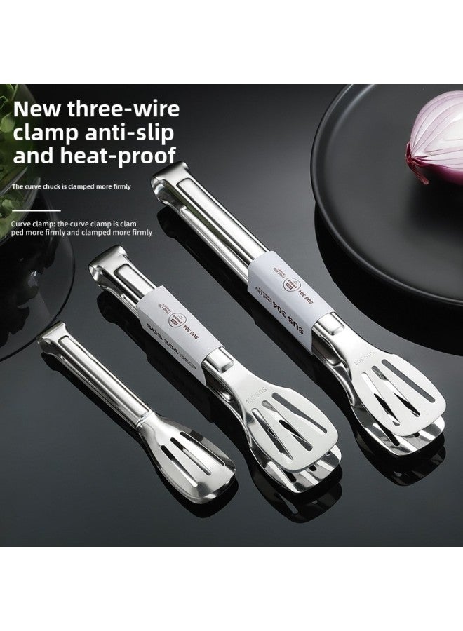 Food Clip 304 Stainless Steel Barbecue Steak Special Barbecue Bread Food Clip Household Kitchen Anti-scalding Clip-Color:Stainless Steel Food Clip [large Size] 304 Stainless Steel - Image 5