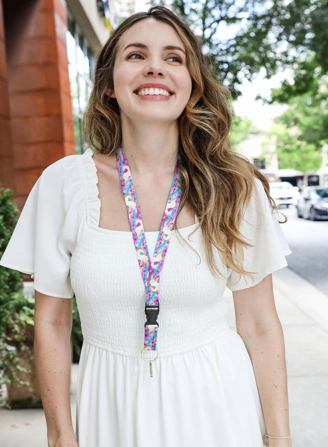 Limeloot Unicorn Breakaway Lanyard For Keys, ID Badge, or Accessories | Fun Design for Kids and Adults, Includes Release Buckle, Flat Ring, and Hook. - Image 4