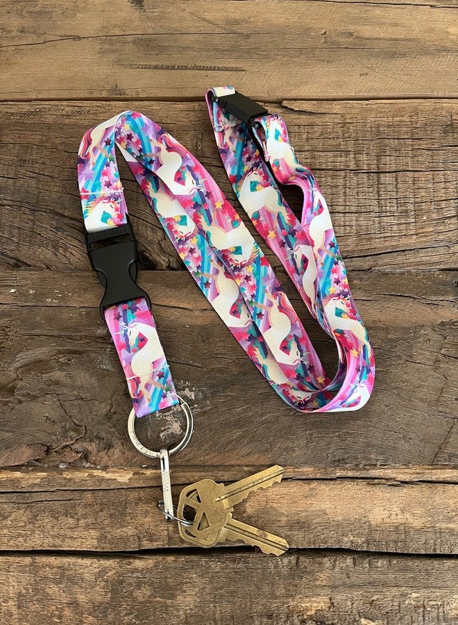 Limeloot Unicorn Breakaway Lanyard For Keys, ID Badge, or Accessories | Fun Design for Kids and Adults, Includes Release Buckle, Flat Ring, and Hook. - Image 5