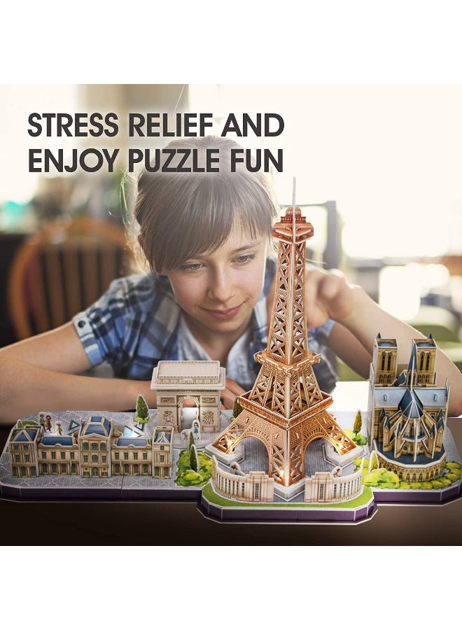 CubicFun City Line Paris 3D Led Puzzle 115pcs - Image 4