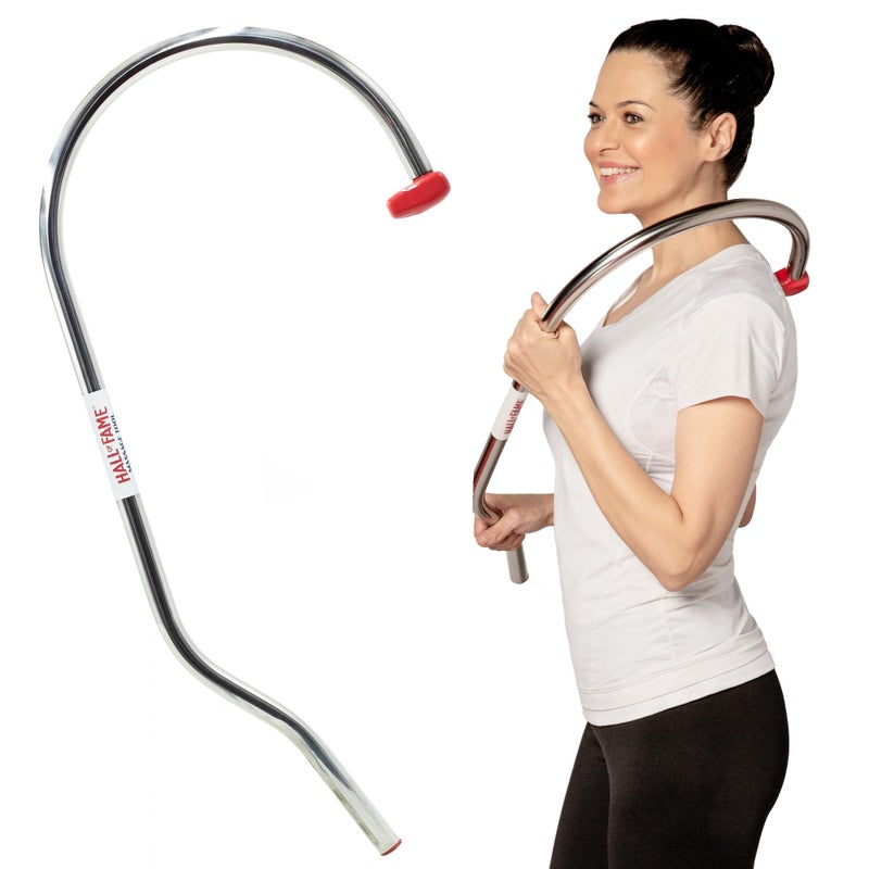 Acuforce Hall of Fame Neck & Back Massager Tool - Trigger Point Massage Tool with Self Massage Hook for Pain Relief, Shoulder, Neck, and Back Muscle Knot Remover - Gift for Men and Women - Image 1