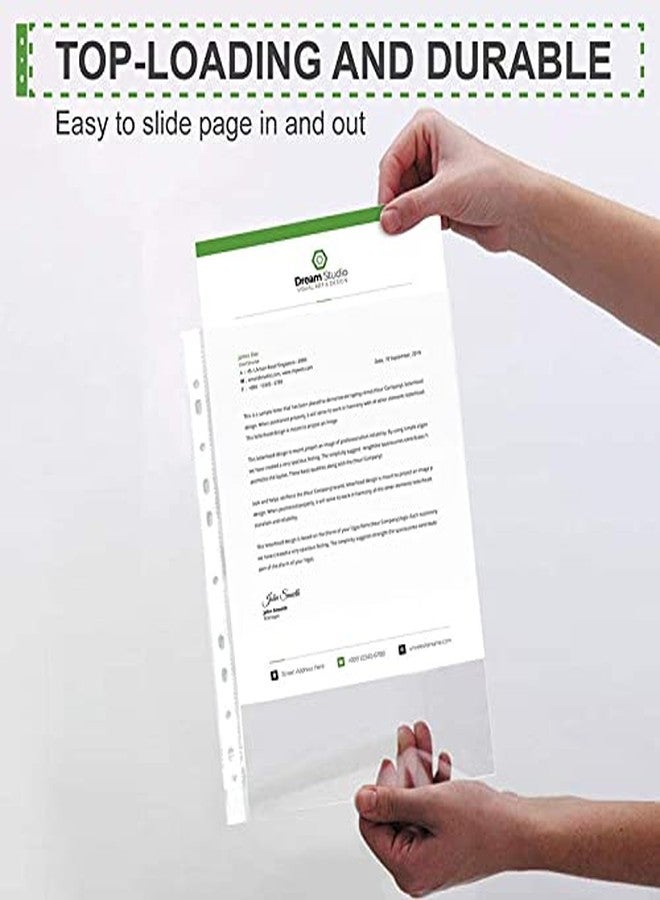 LRS A4 Sheet Protectors - 200 Micron, Pack of 50 | Heavy Duty Transparent Document Sleeves | 11-Hole Punched, Top-Loading | Waterproof, Acid-Free, Archival Safe for Certificates & Files - Image 2
