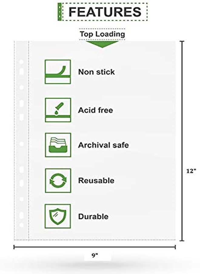 LRS A4 Sheet Protectors - 200 Micron, Pack of 50 | Heavy Duty Transparent Document Sleeves | 11-Hole Punched, Top-Loading | Waterproof, Acid-Free, Archival Safe for Certificates & Files - Image 4