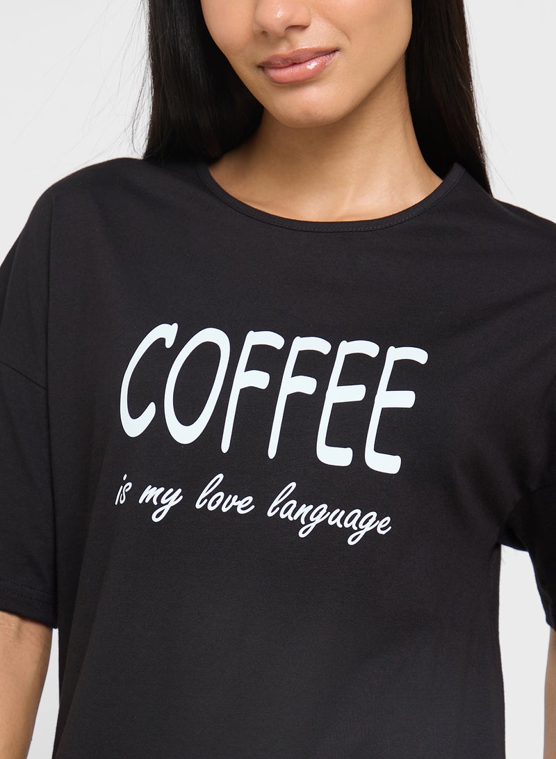 Ginger Cotton Graphic T-Shirt Night Dress  - Image 3