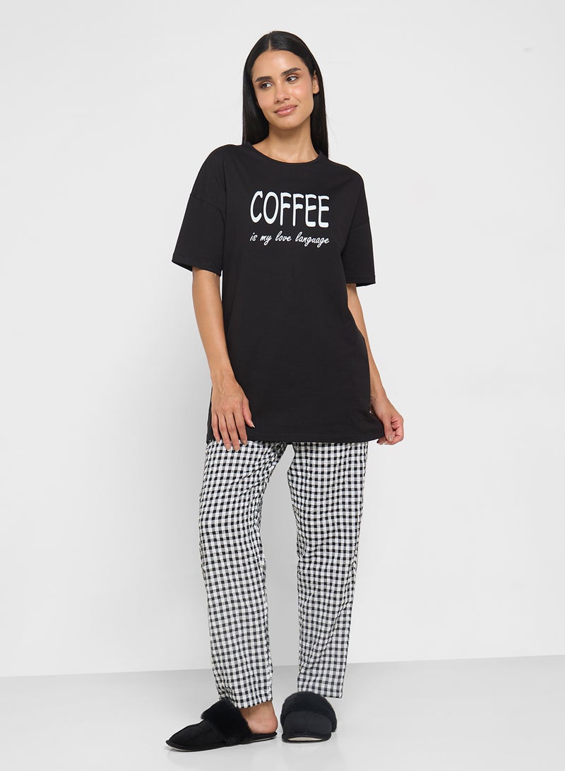 Ginger Cotton Graphic T-Shirt Night Dress  - Image 4