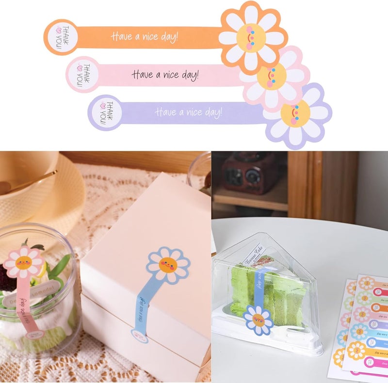 SWIUKPHE 300pcs Handmade Lollipop Baking Stickers, Long Label Sealing Stickers for Cake Box/Tins/Jars/Coffee Cups/Bottles, Self-Adhesive Bakery Stickers, Evident Seal Labels - Image 4