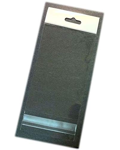 5x7 Hang TOP Clear Resealable CelloCellophane Bags wHanging Header Pack of 100