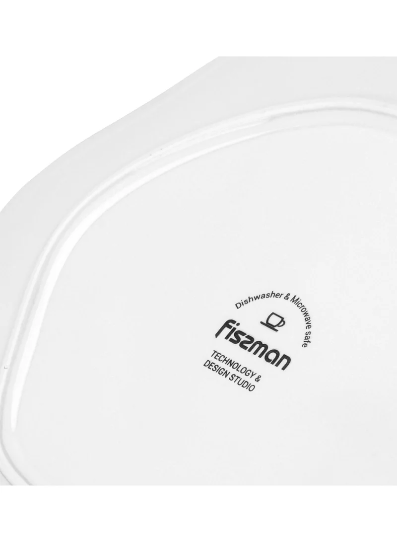 Fissman  Set of 2 Dinner Plates 21cm Galactica, Porcelain Plate For Serving, Main Courses And Meals, Microwave, Oven, and Dishwasher Safe, Scratch Resistant, Kitchen Tableware  | Best Price UAE