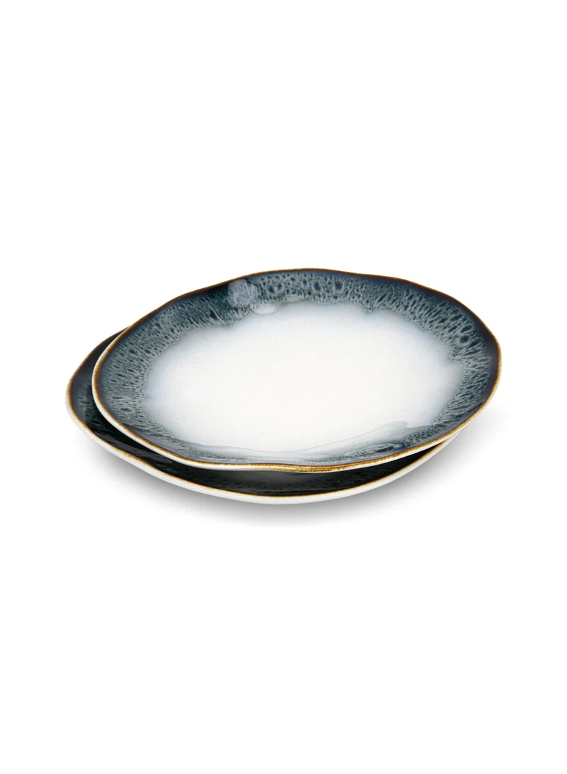 فيسمان Set of 2 Dinner Plates 21cm Galactica, Porcelain Plate For Serving, Main Courses And Meals, Microwave, Oven, and Dishwasher Safe, Scratch Resistant, Kitchen Tableware