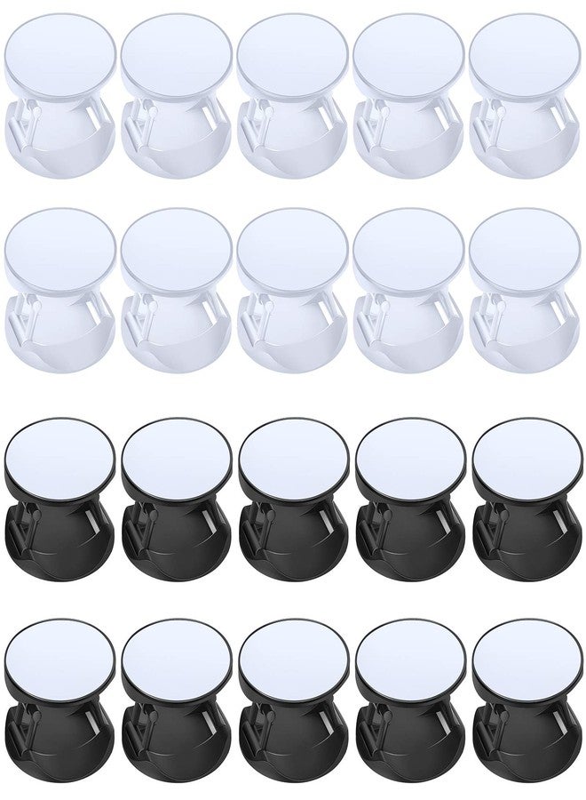 Weewooday 20 Pcs Sublimation Socket Blank Phone Grip Holders Collapsible Phone Grips Self Adhesive Sublimation Holders for Smartphones and Tablets(Black and White) - Image 1