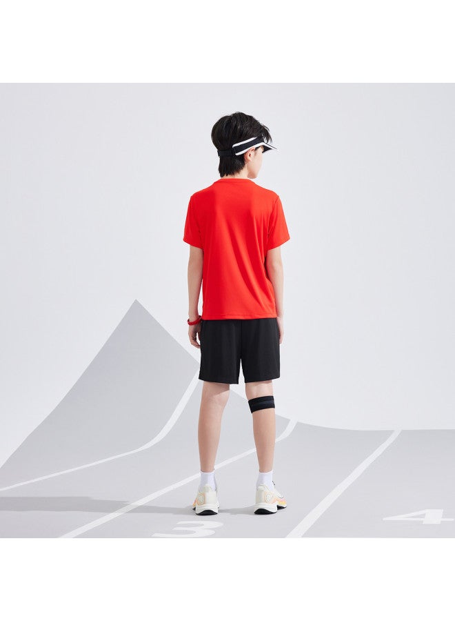 XTEP Children's Comfortable Breathable Unisex One-size 2025 New Short-sleeve Knitted Kids Wear - Image 2