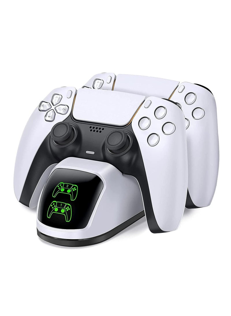 DOBE - Dobe Dual USB Type C Fast Charging Dock PS5 Controller Charger Station with LED Indicator - (White) - TP5-0515B - Image 1