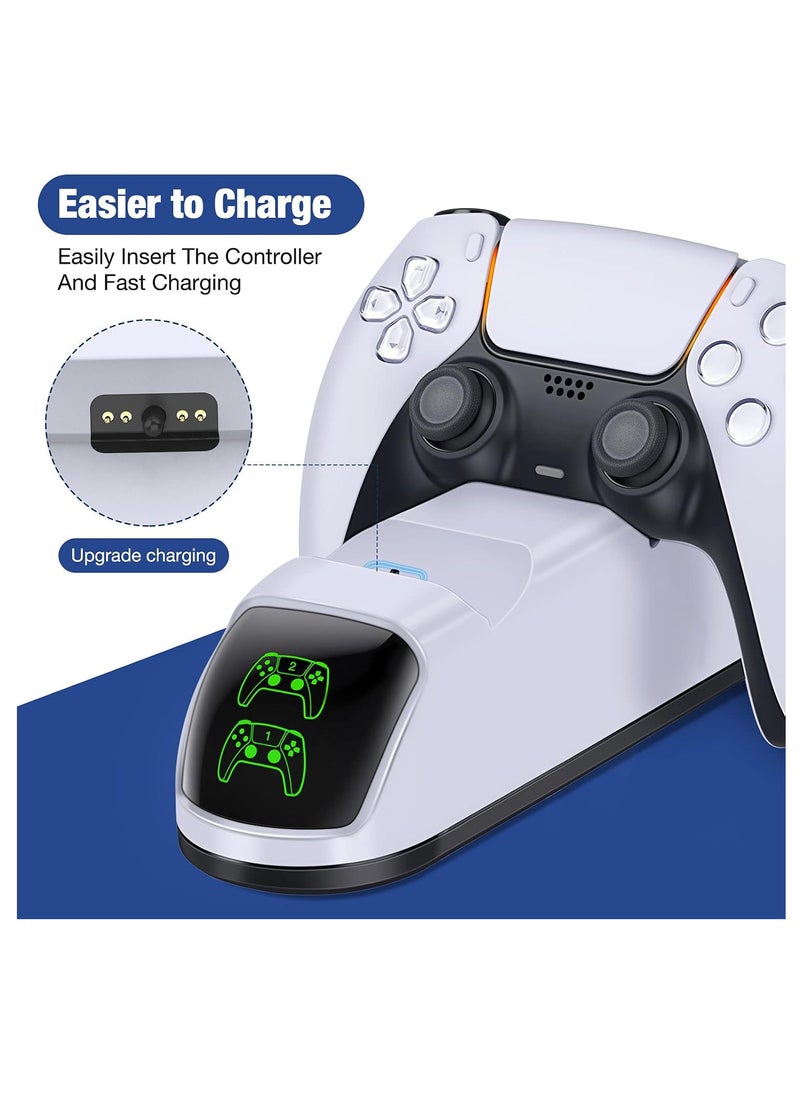 DOBE - Dobe Dual USB Type C Fast Charging Dock PS5 Controller Charger Station with LED Indicator - (White) - TP5-0515B - Image 1