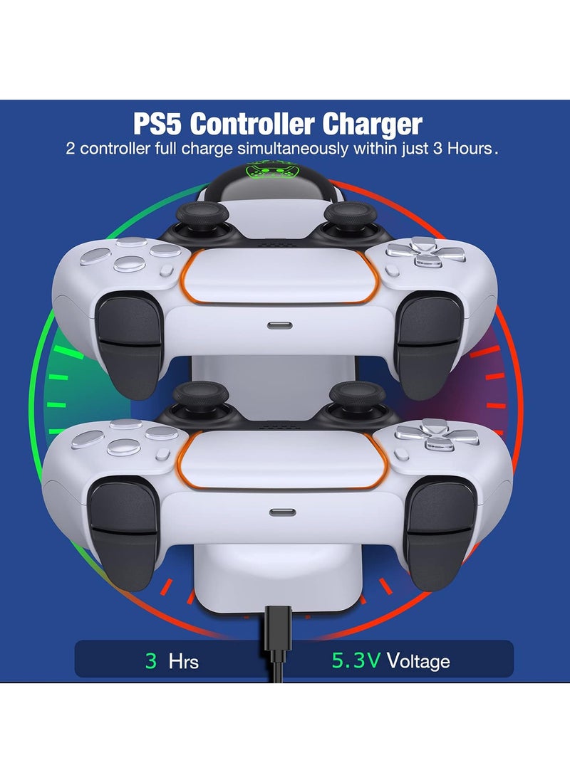 DOBE - Dobe Dual USB Type C Fast Charging Dock PS5 Controller Charger Station with LED Indicator - (White) - TP5-0515B - Image 1