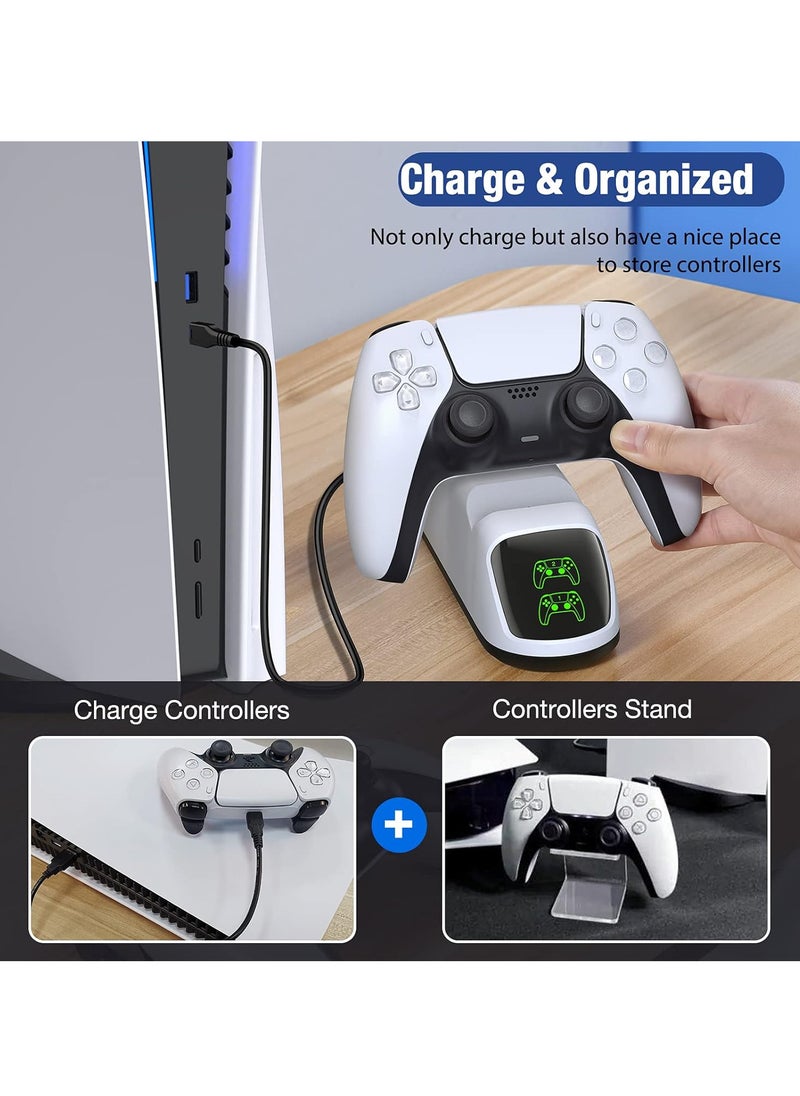 DOBE - Dobe Dual USB Type C Fast Charging Dock PS5 Controller Charger Station with LED Indicator - (White) - TP5-0515B - Image 1