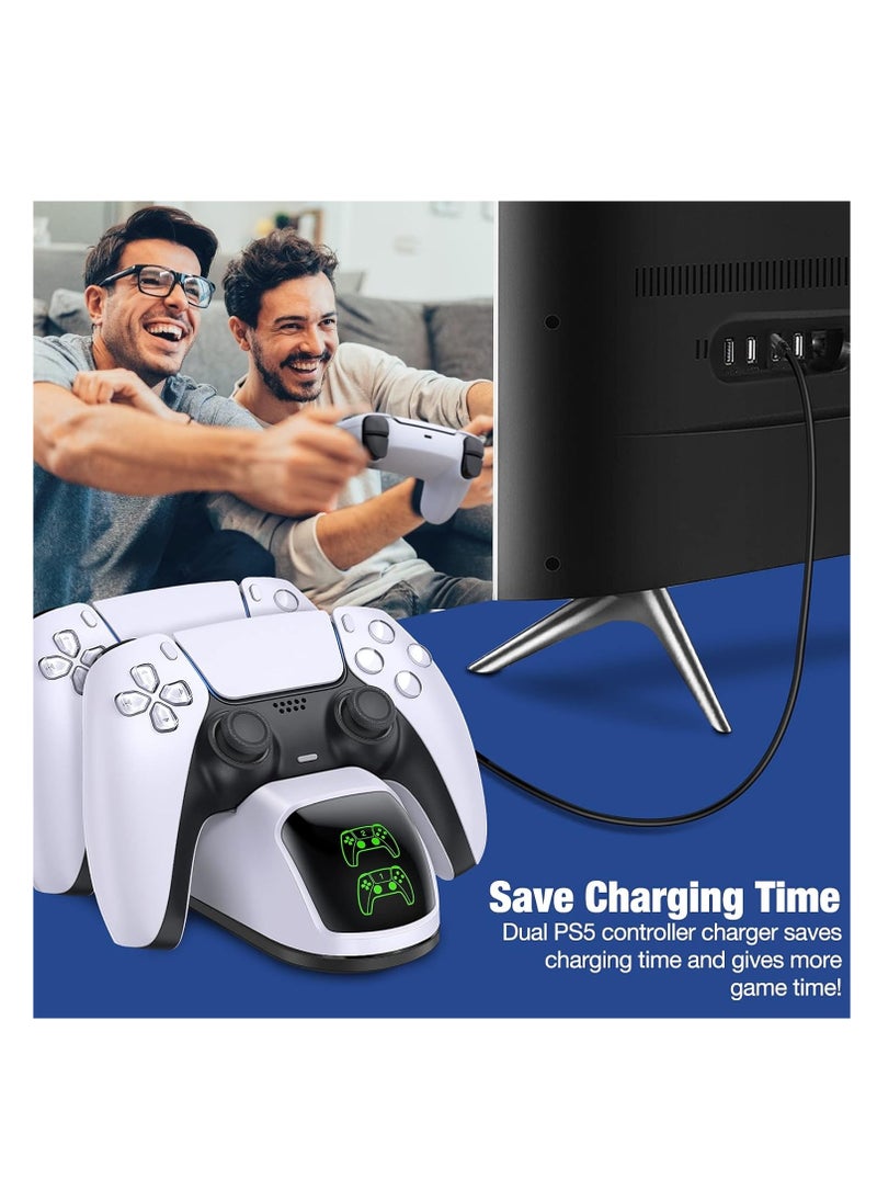 DOBE - Dobe Dual USB Type C Fast Charging Dock PS5 Controller Charger Station with LED Indicator - (White) - TP5-0515B - Image 1