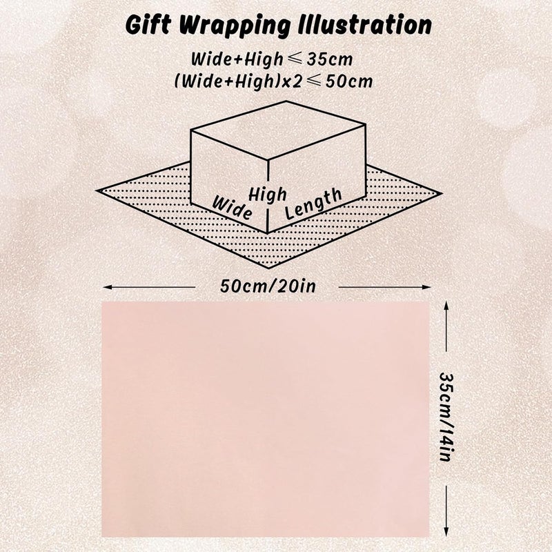 Whaline Champagne Pink Tissue Paper Bulk, 100 Sheets Metallic Gift Wrapping Paper for Weddings, Birthday Party, Showers, Arts Crafts, DIY, Christmas, Valentine's Day - Image 2