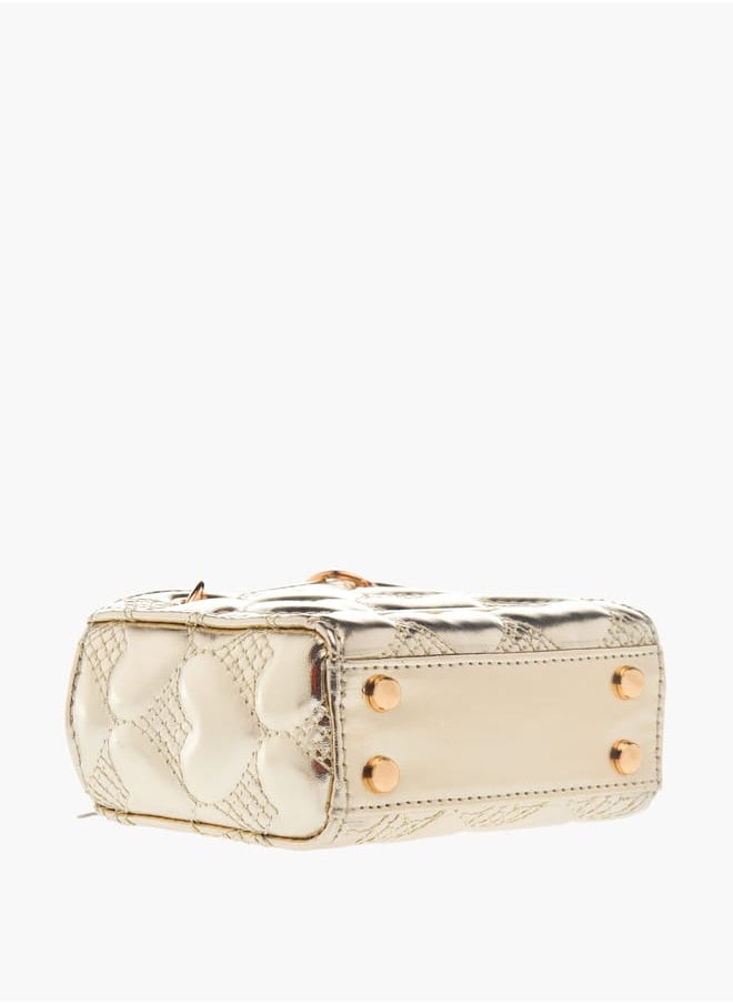 Flora Bella By Shoexpress - Girls Quilted Crossbody Bag with Chain Strap and Top Handles Ramadan Collection - Image 1