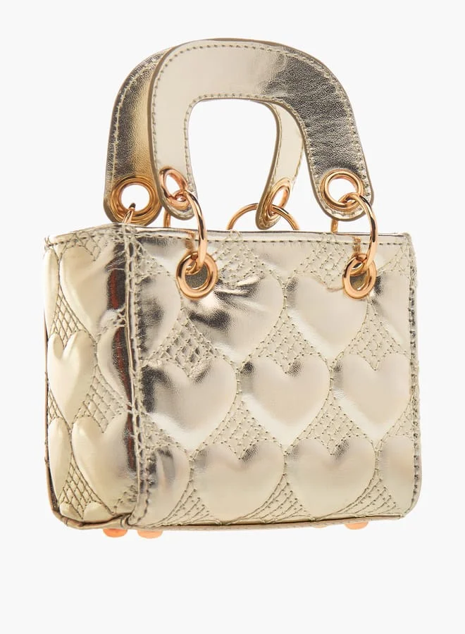 فلورا بيلا من شو إكسبرس Girls Quilted Crossbody Bag with Chain Strap and Top Handles