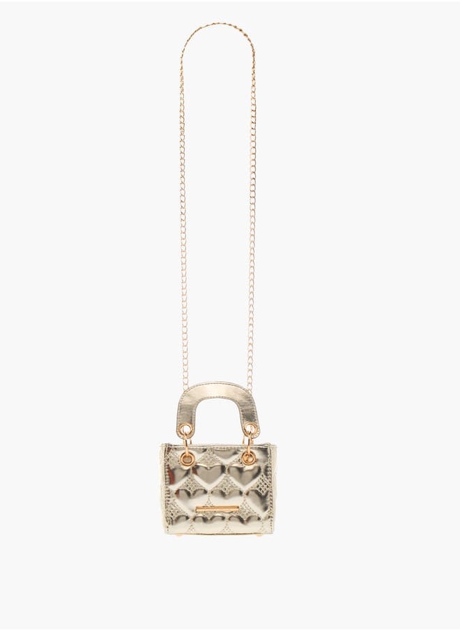 Flora Bella By Shoexpress - Girls Quilted Crossbody Bag with Chain Strap and Top Handles Ramadan Collection - Image 1